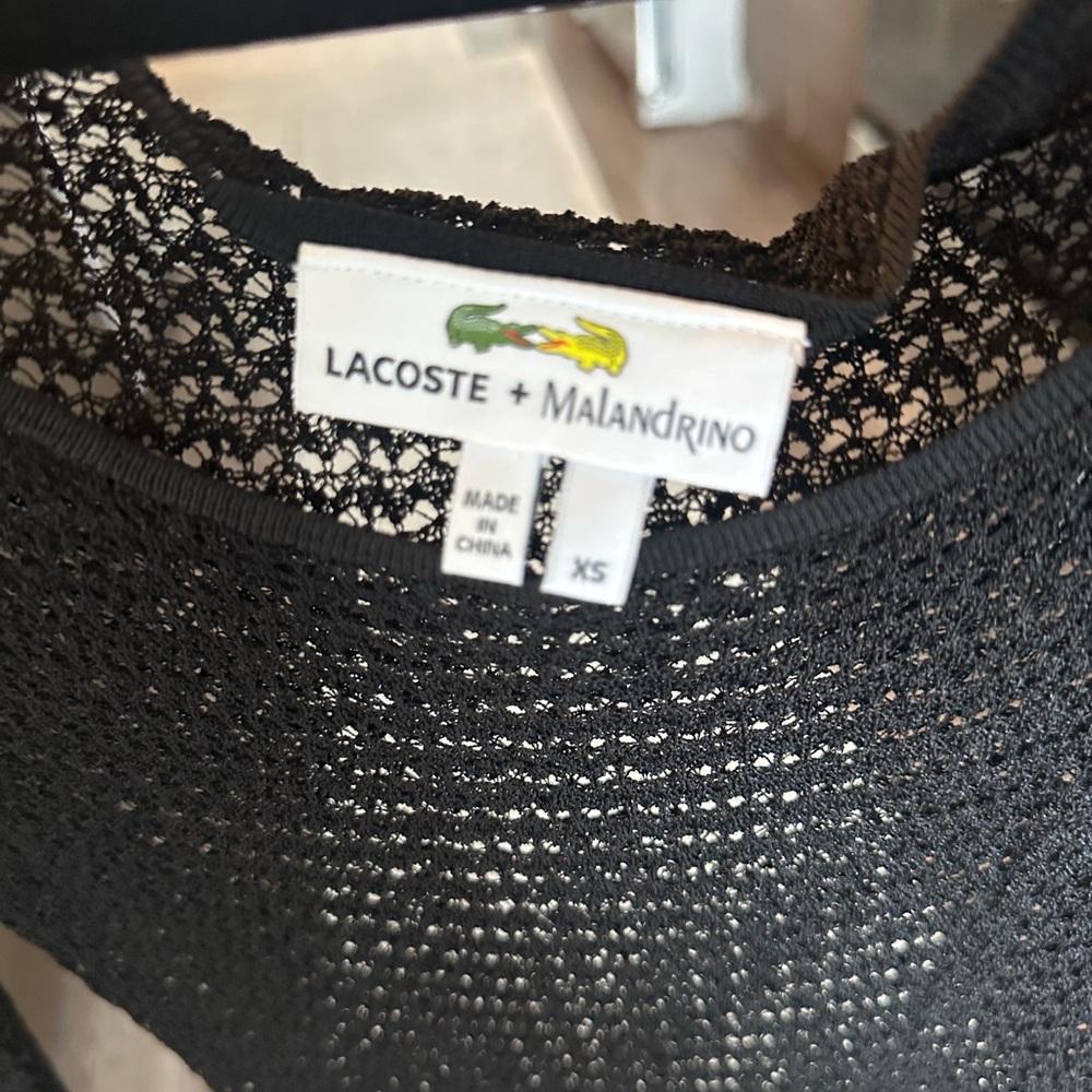 Lacoste Black Mesh Top